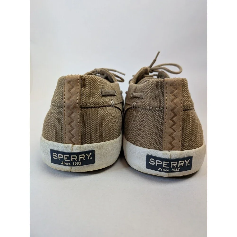 Sperry Shoes Men's Size 13 Bahama Boat Hybrid Slip On Baja Linen Beige Canvas